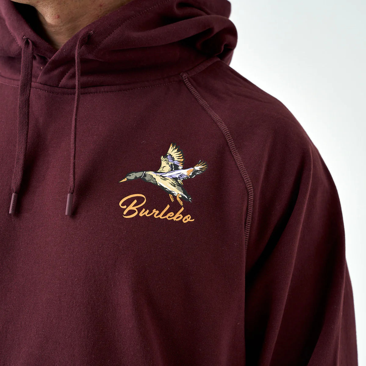 Pintail Maroon Triangle Duck Hoodie Burlebo