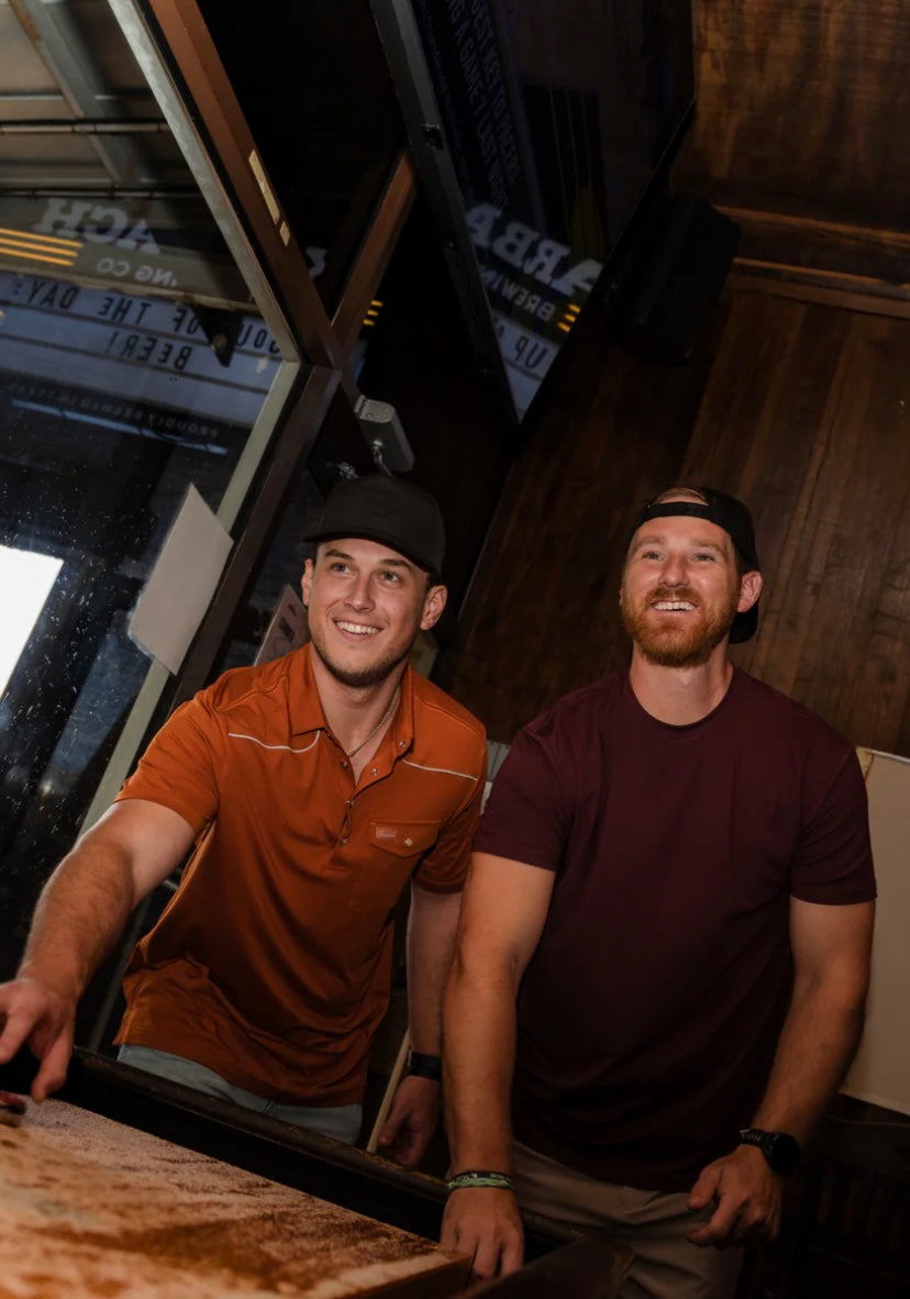 Orange Pearl Snap Performance Polo Burlebo