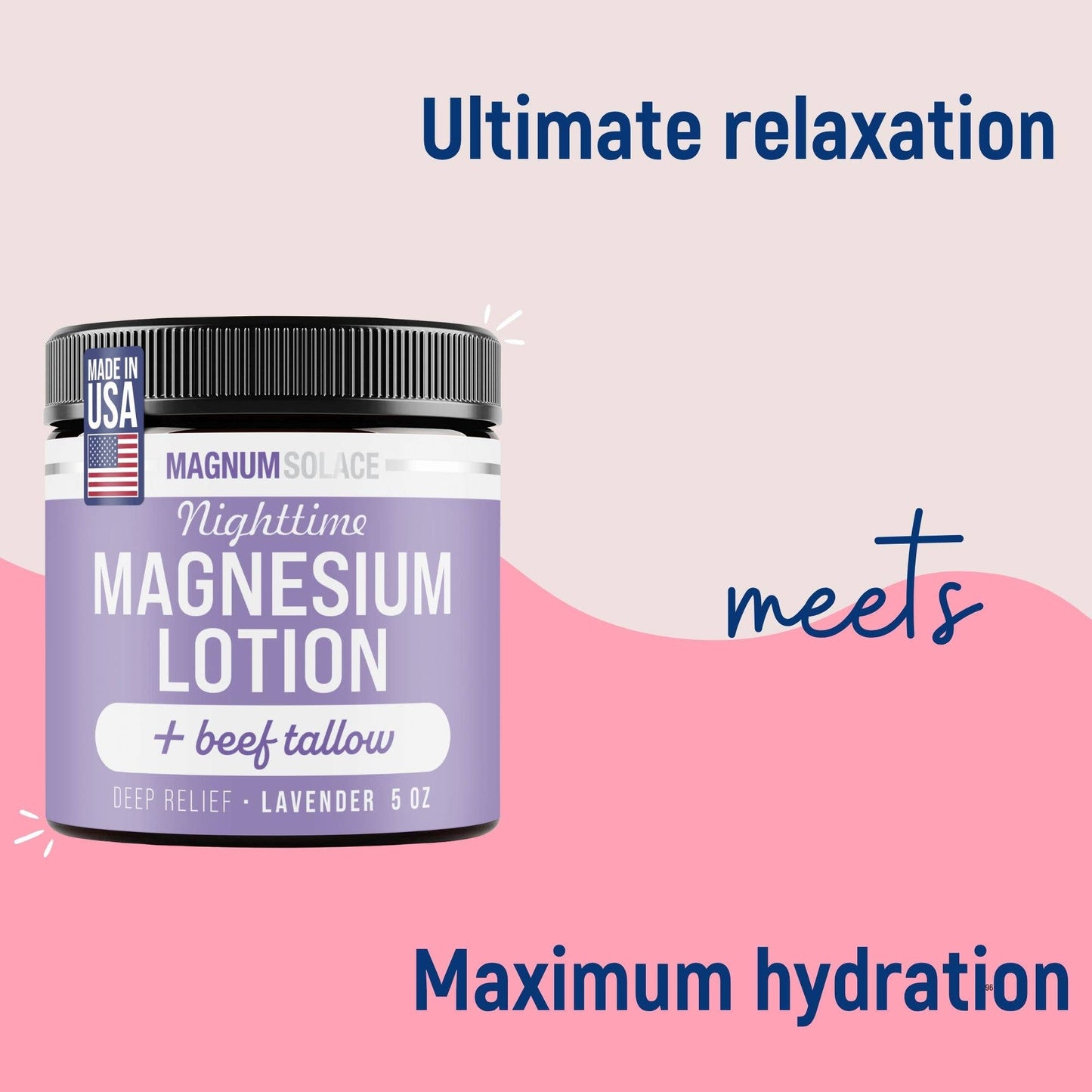 Nighttime Magnesium Lotion with Beef Tallow - Lavender Scent