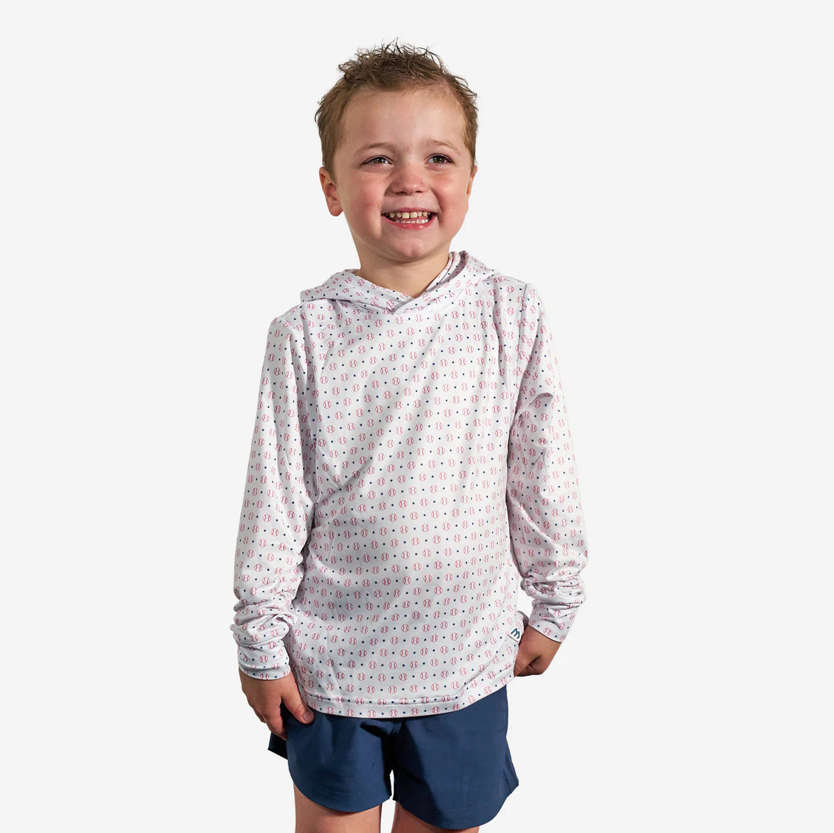 Baseball Youth Burlebo Performance Hoodie UPF 50 Sun Protection Y-PH-BASB
