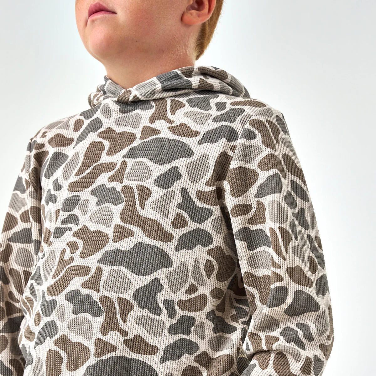 Classic Deer Camo Youth Thermal Hoodie