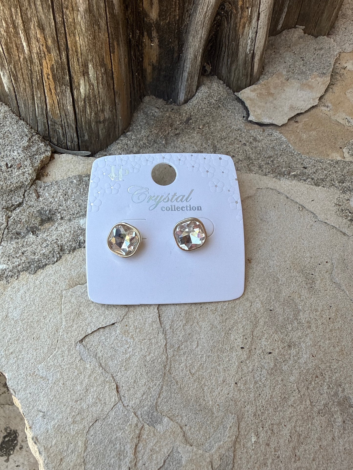 Medium Size Square Crystal Collection Earrings (4 Colors)