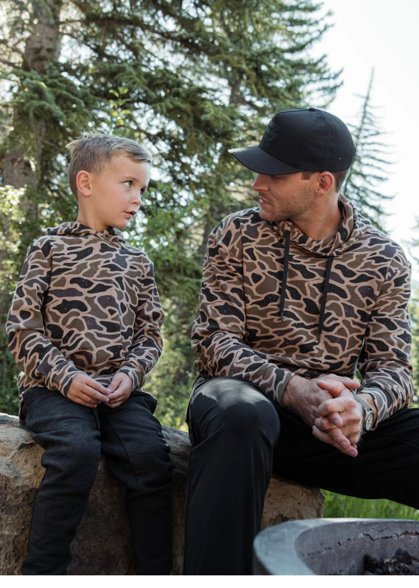 Gauge Camo Youth Thermal Hoodie Burlebo