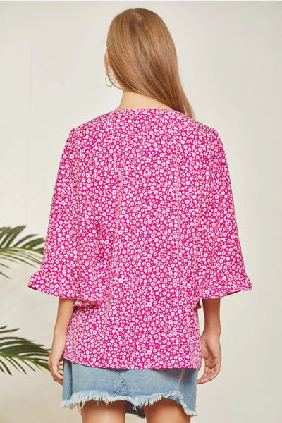 Pink Ditsy Daisy Top andre by unit