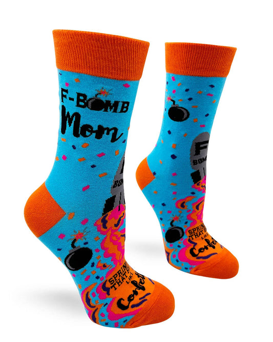 F-Bomb Mom, Sprinkle That Shit Like Confetti Ladies' Crew Socks fab daz