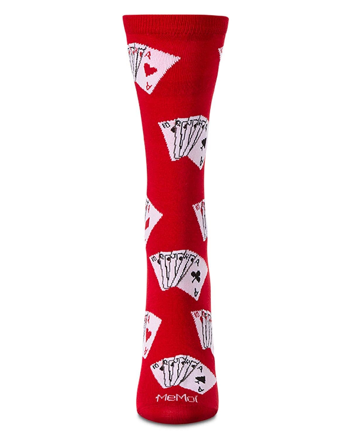 Playing Cards Bamboo Ladies Crew Socks Denim Heather / 9-11 Inf Class