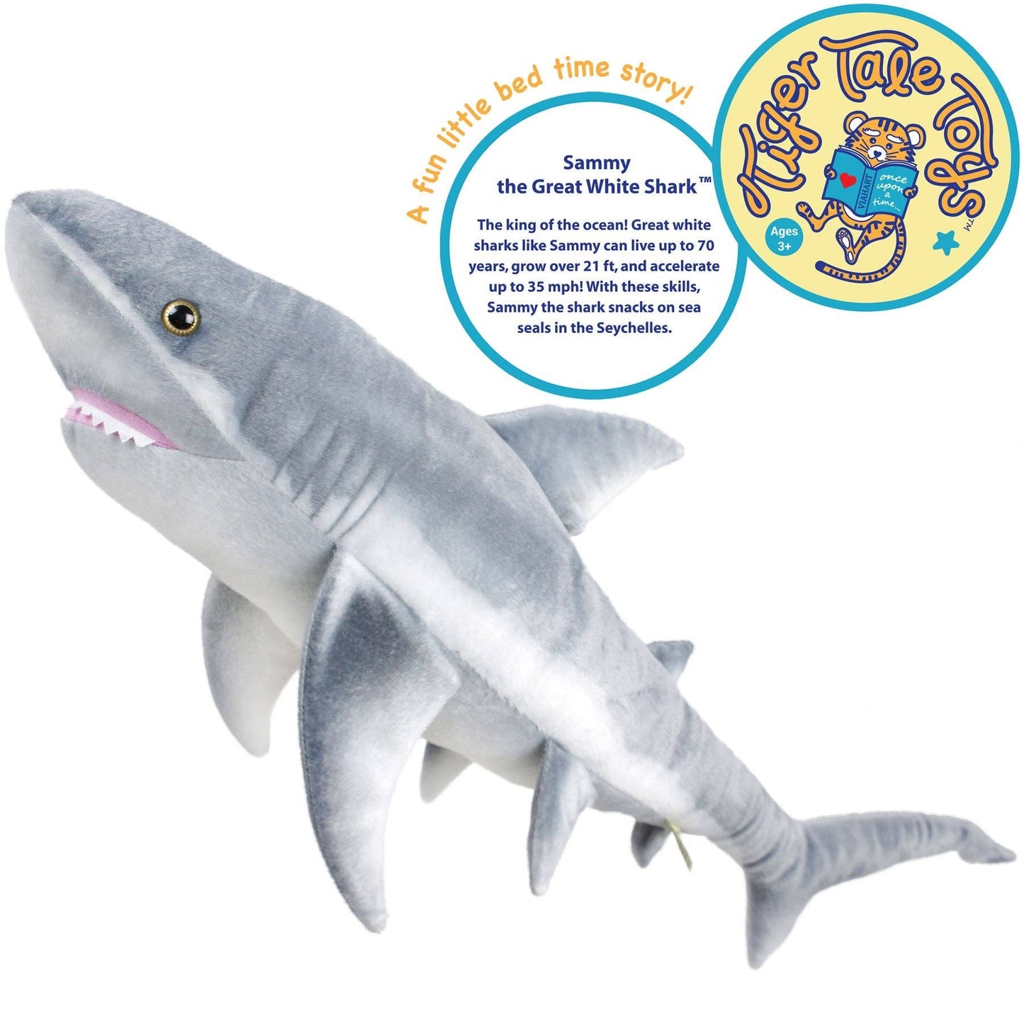 Sammy The Shark | 36 Inch Stuffed Animal Plush | Viahart