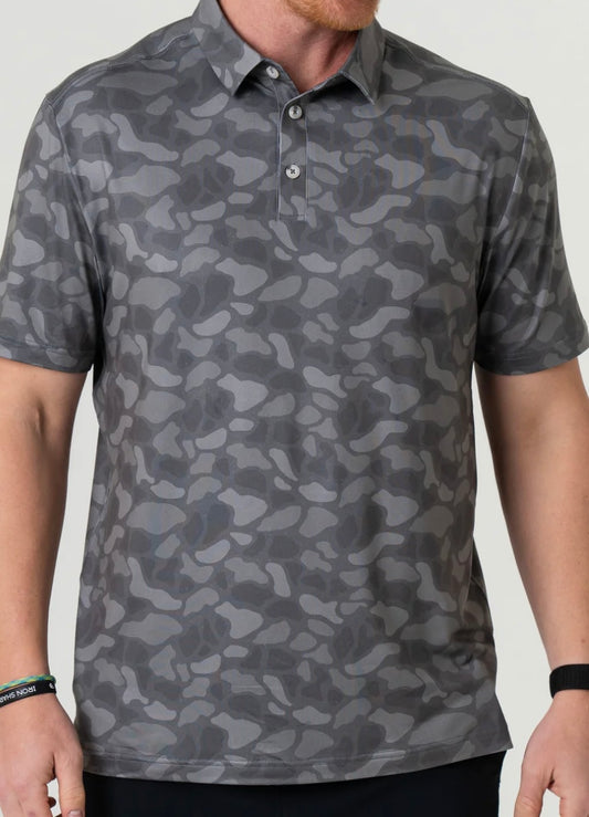 Stone Camo Performance Polo Burlebo
