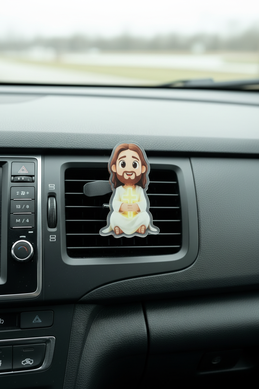 Jesus Acrylic Air Freshner clip