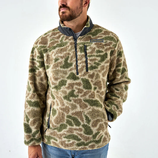 Alpine Camo Quarter Zip Sherpa Burlebo Tx