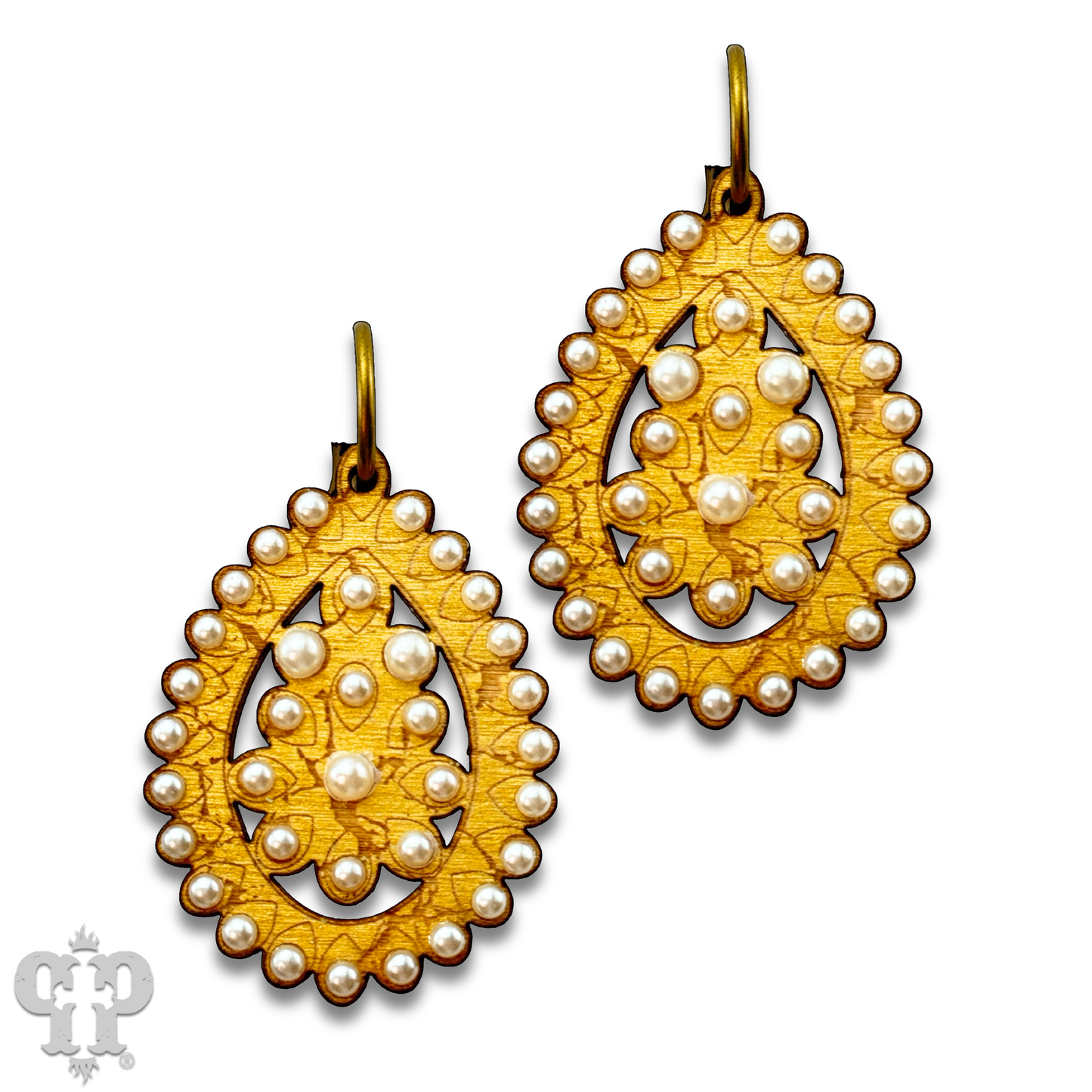 Santa Fe teardrop earring, small size: Light Colorado Or Pearl White PP