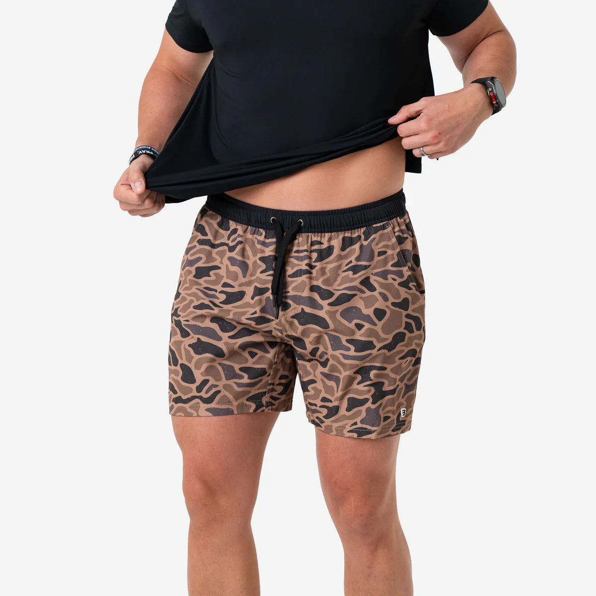 Athletic Shorts Gauge Camo with Black Liner 7” Burlebo