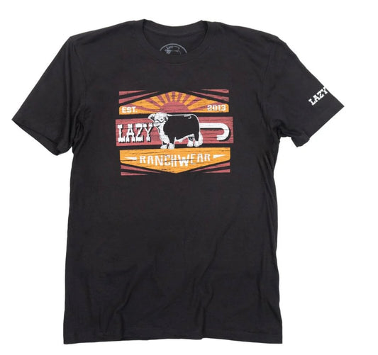 LAZY J RANCH SMOKELESS SHORT SLEEVE T-SHIRT - BLACK