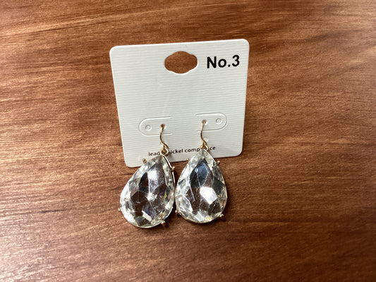 No.3 clear Crystal earrings