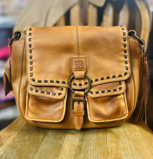 Bandera Tan Concealed Carry Saddle Hobo Bag STS Ranchwear 32472