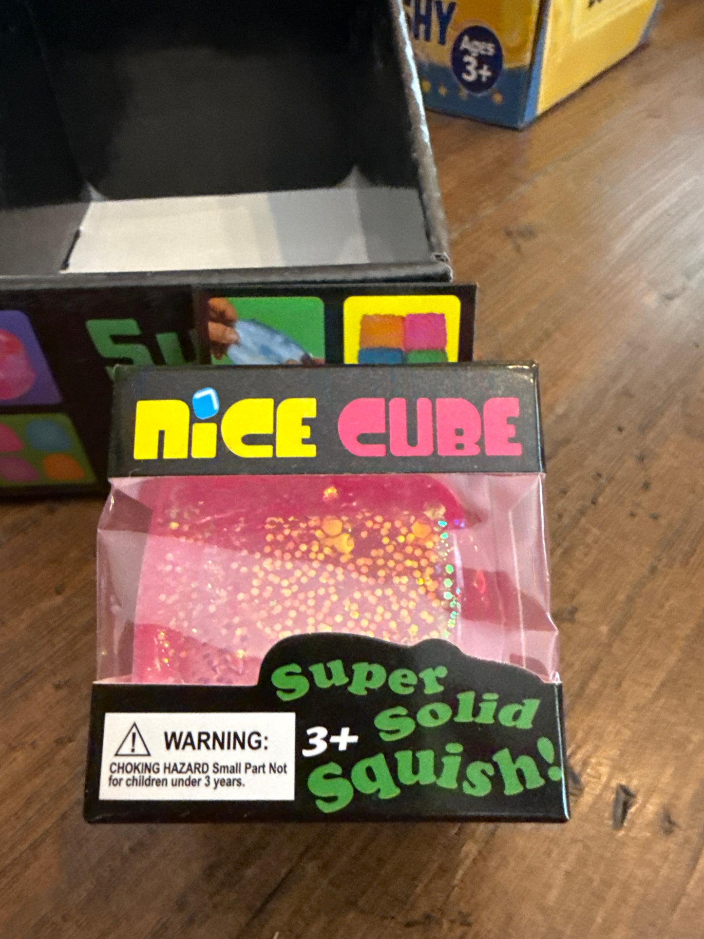 Glitter Cube Squishy Toy