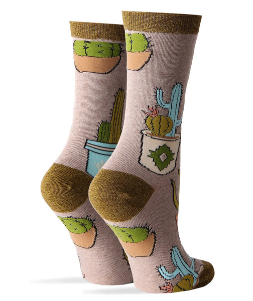 Cactus Hugs | Women's Western Premium Cotton Crew Socks Oooh Yeah sock