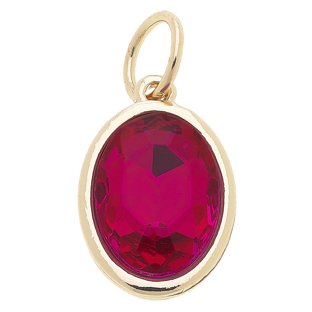 Glass Birthstone Charm: April / "Diamond" Clear canvas