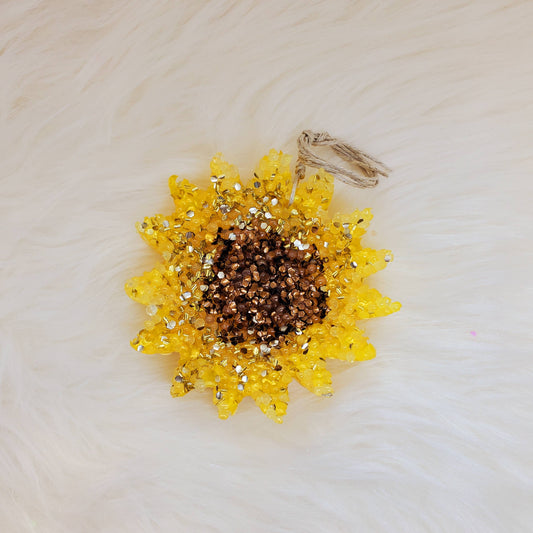 Sunflower: Car Freshie Leather & Lace Leafcutter