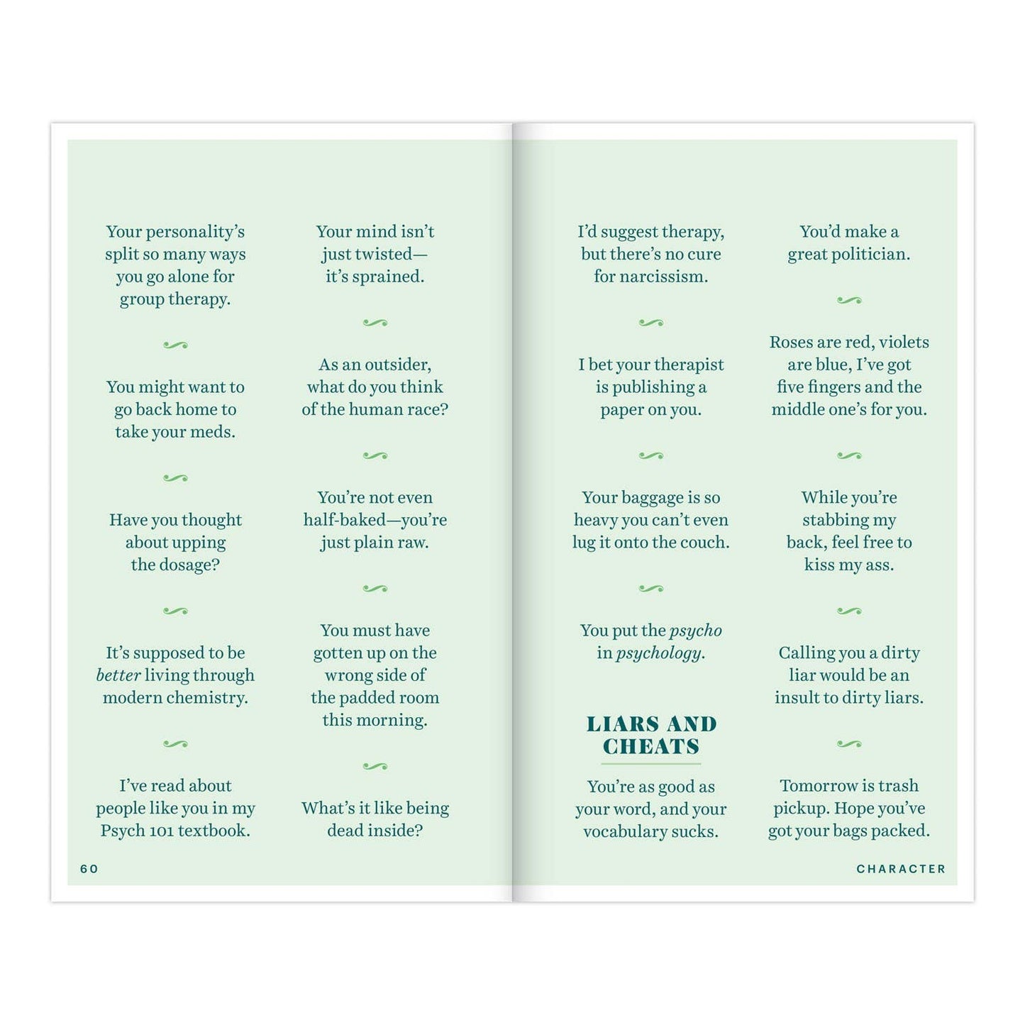Insults & Comebacks Lines for All Occasions: Trade Paperback Book