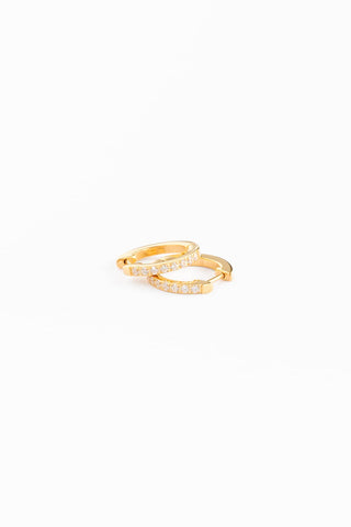 Diamond Hoop: Gold pip pop