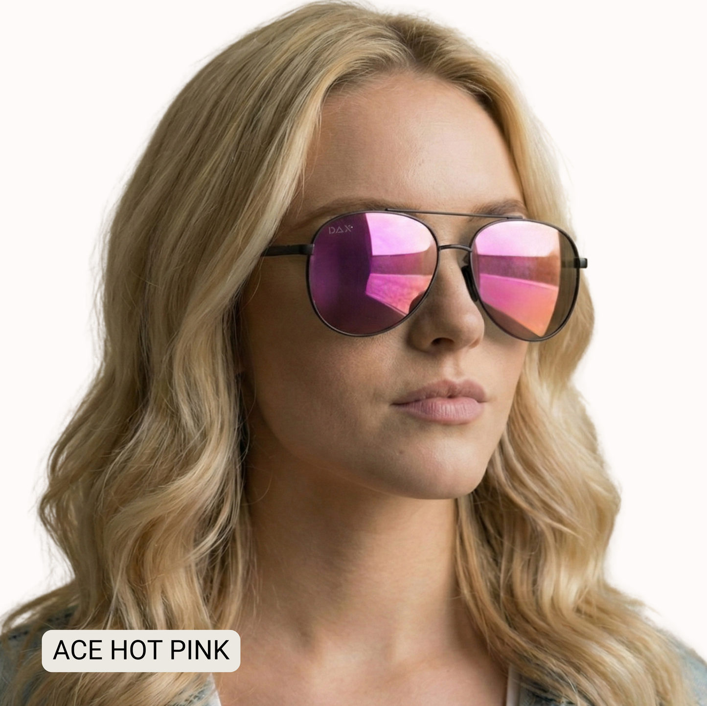 ACE - Unisex Aviator Sunglasses – Polarized Hair-Friendly: Jet Black Tx Dax
