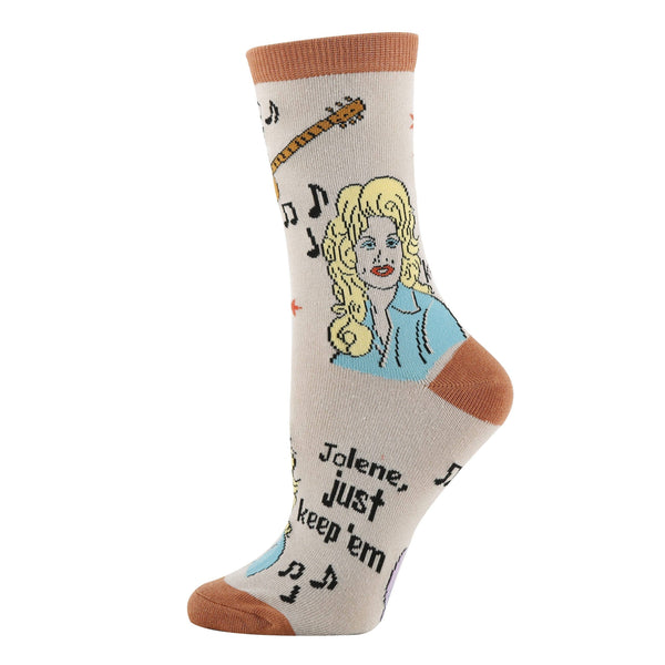 Just Keep 'em | Women's Western Jolene Novelty Crew Socks Oooh yeah Sock