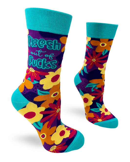 Fresh out of F..ks Ladies' Novelty Crew Socks Fab Daz