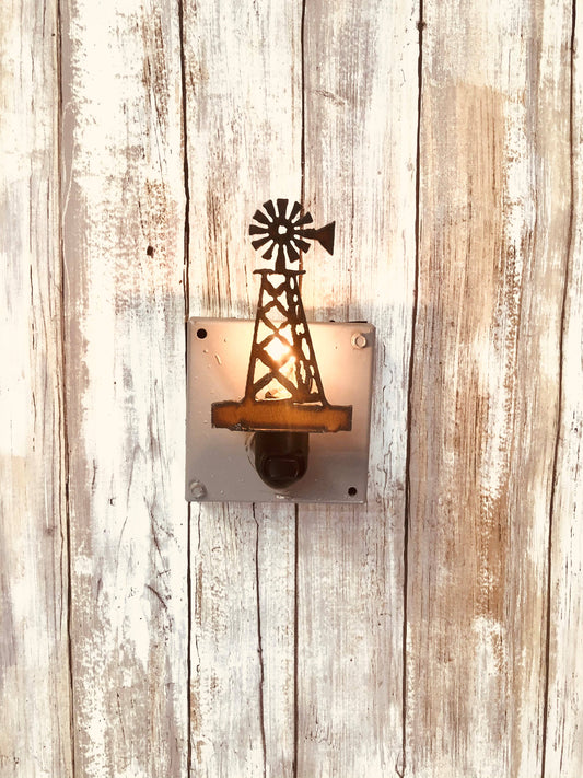 Windmill Image Farmhouse Nightlight ironwork