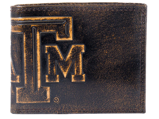 Texas A&M Aggies Zep Burnished Leather Bifold Wallet