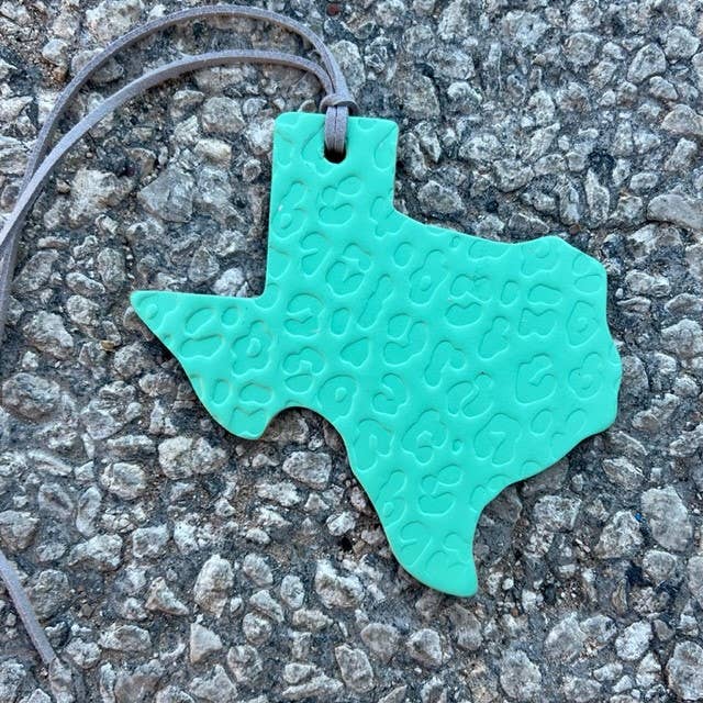 Texas Shape Leather Cheetah Air Freshie Fuchsia / Butt Naked Callahan