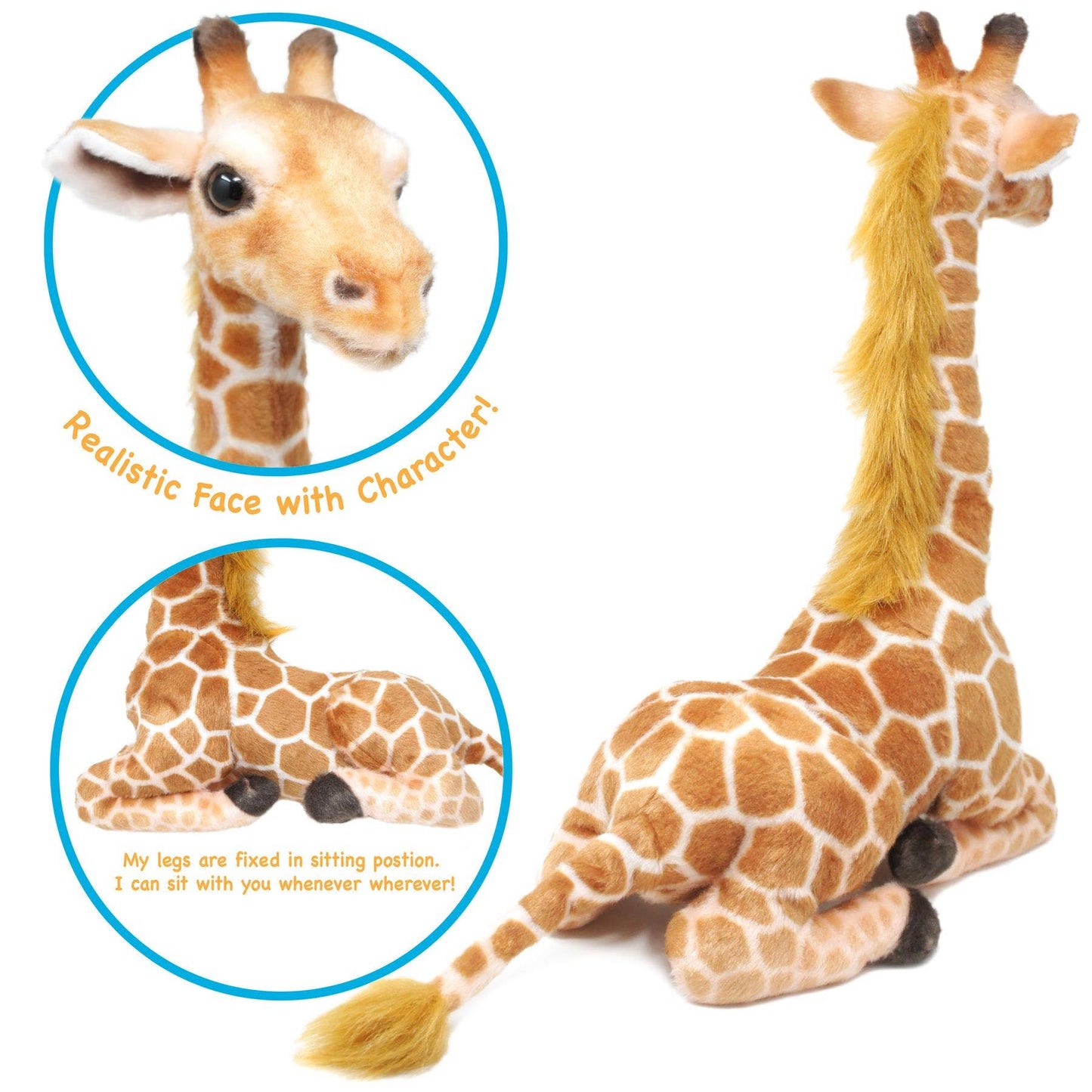 Jehlani The Giraffe | 18 Inch Stuffed Animal Plush | Viahart