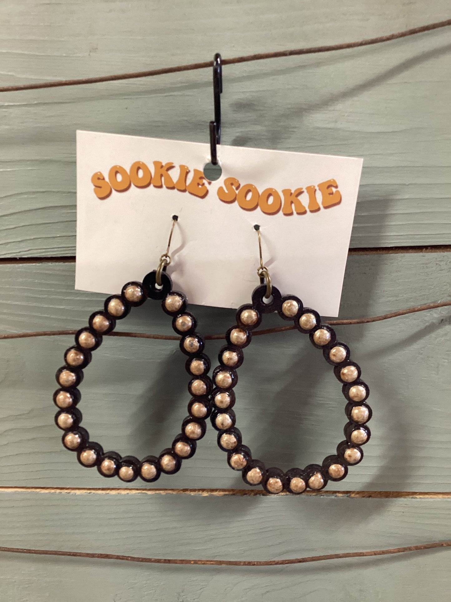 Sookie Sookie Large Wooden Teardrop with Stone