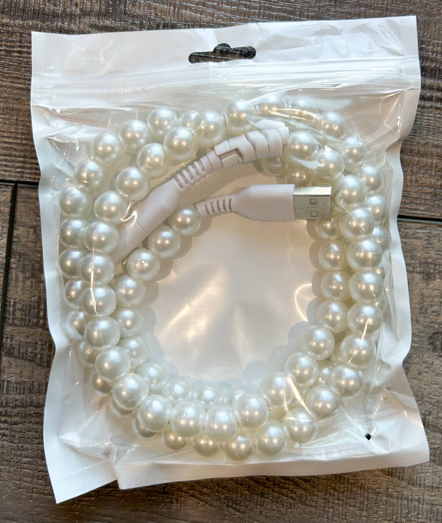 Beaded Phone Charger with Lightning & USB-C Cable: Turquoise JInk Tx