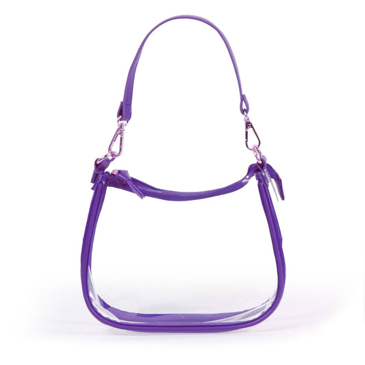 The Clara Purple  or Maroon Clear Purse by Desden