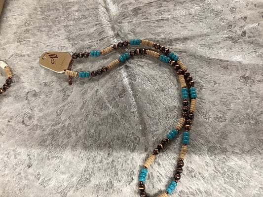 Turquoise beaded necklace