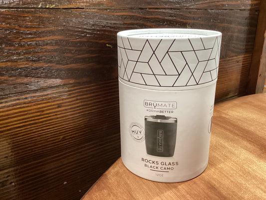 Brumate Rocks Glass-Black Camo