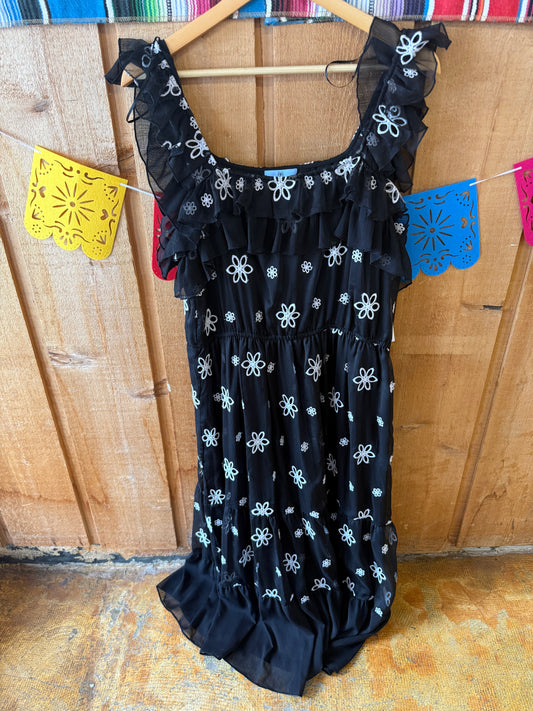 CeCe Island Oasis Large Rich Black Dress