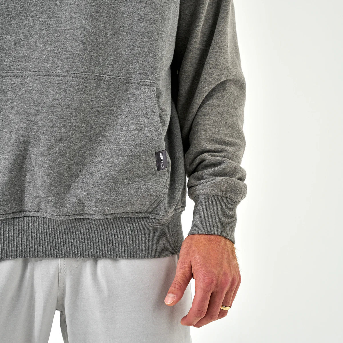 Ducks Flying In Heather Grey Fleece Hoodie Burlebo