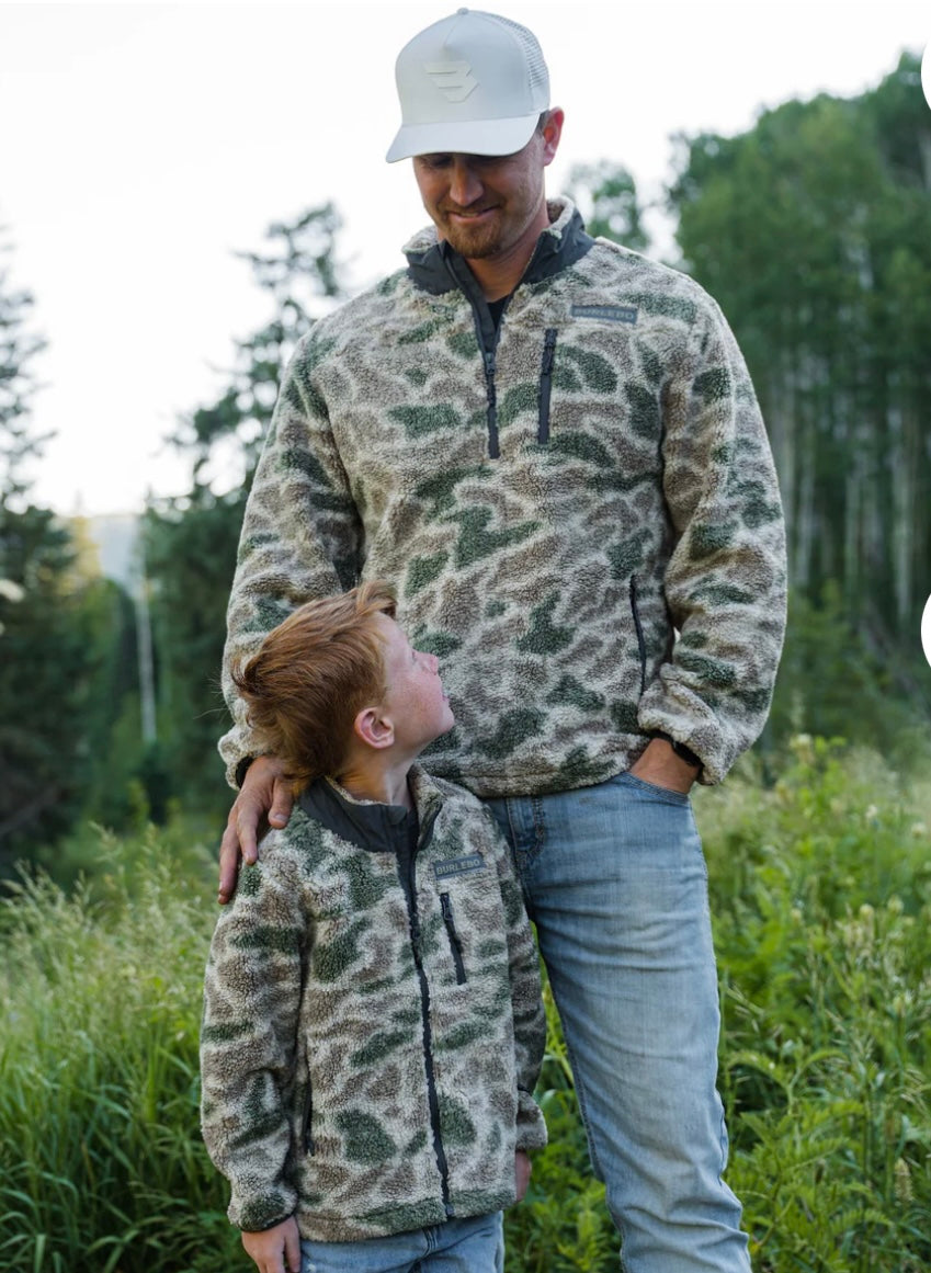 Youth Alpine Camo Sherpa Jacket Burlebo