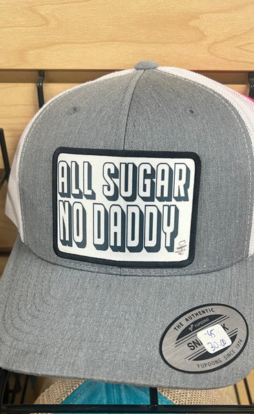 All Sugar No Daddy Hat Crooked Halo Heather/White