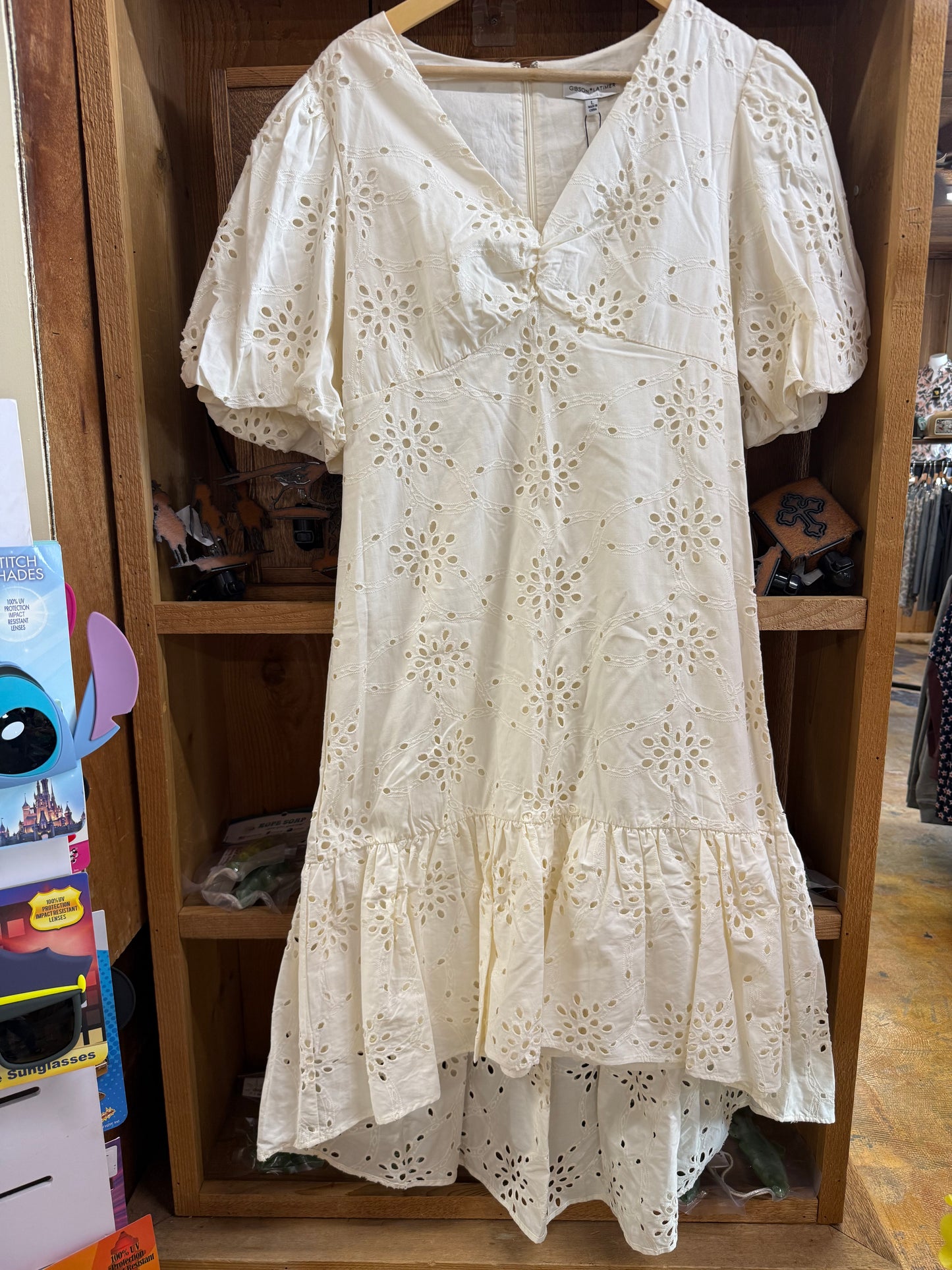 Cream Eyelet Gibson Latimer Dress Large