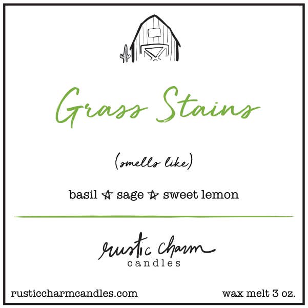 Grass Stains Wax Melt Rustic Charm