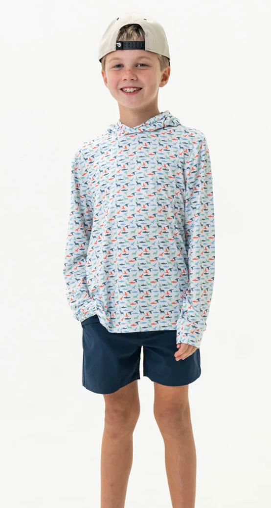 The Great Outdoors Youth Performance Hoodie With SPF 50 UV Protection Burlebo