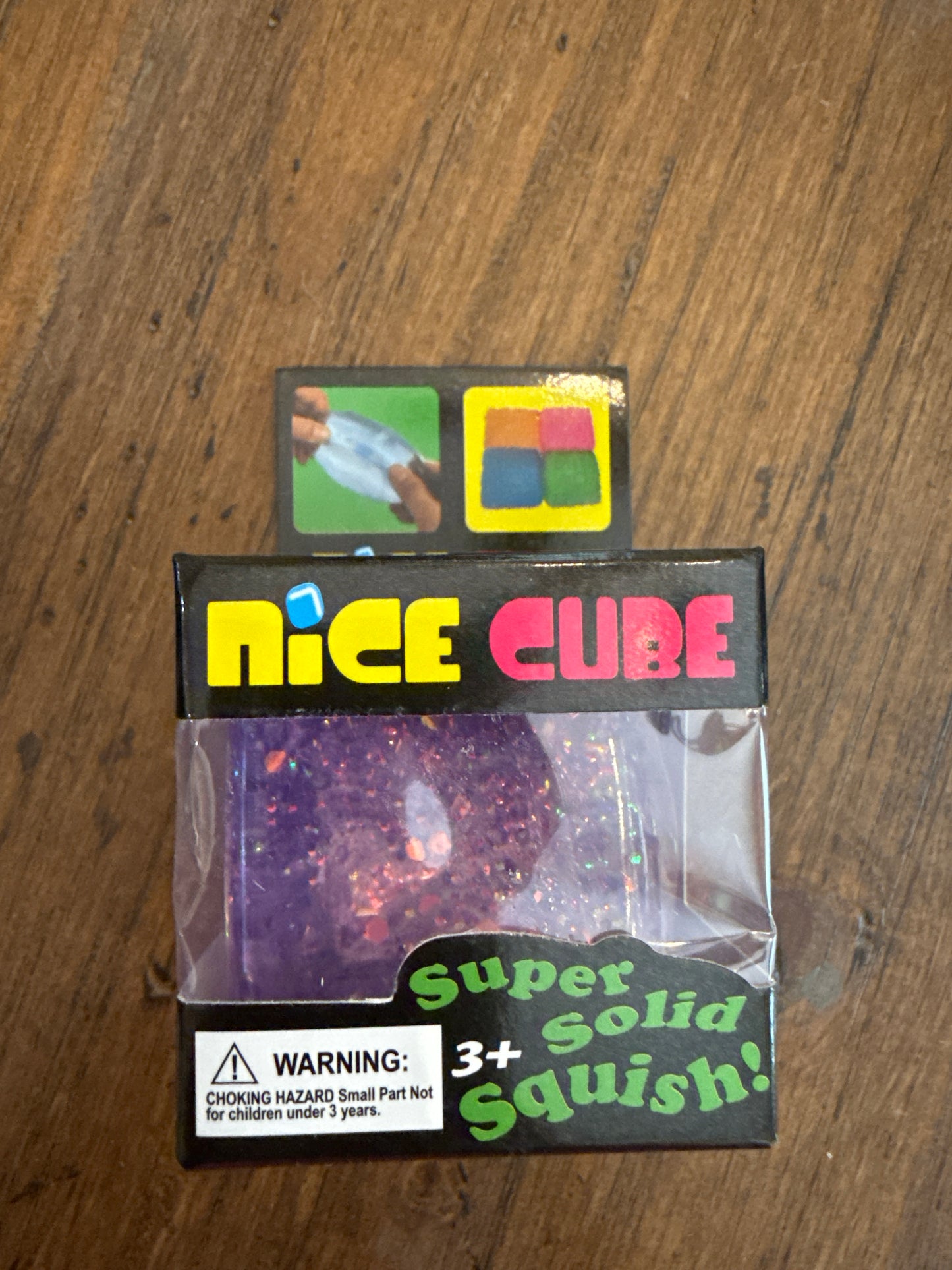 Glitter Cube Squishy Toy