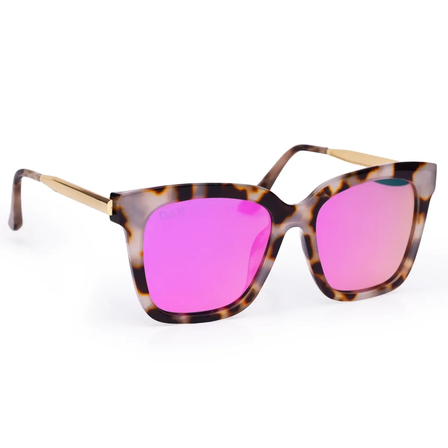 Lyla - Polarized Medium Cat Eye Sunglasses: Black Fl Dax