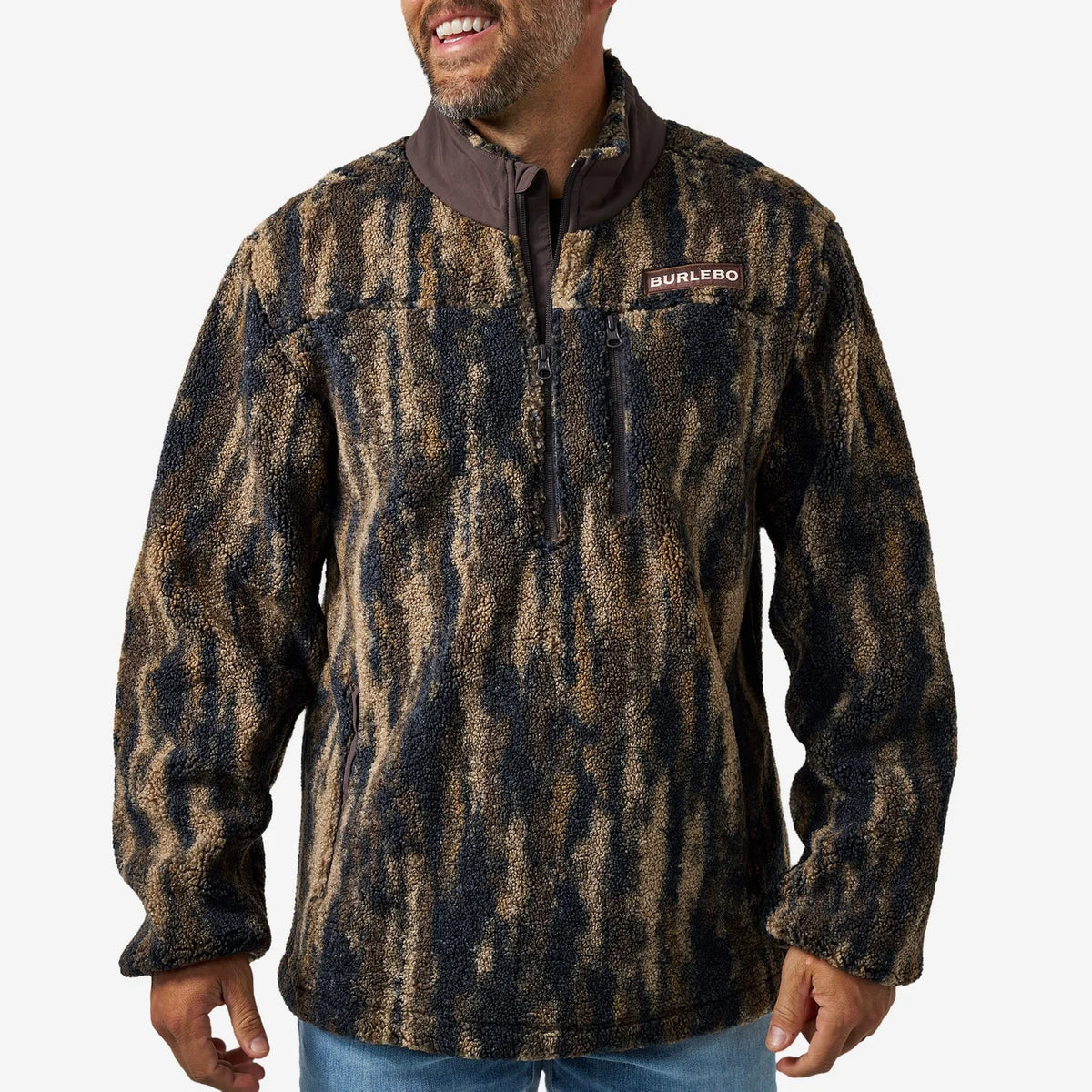 Midland Camo Burlebo Quarter Zip Sherpa MIDCQZ TX