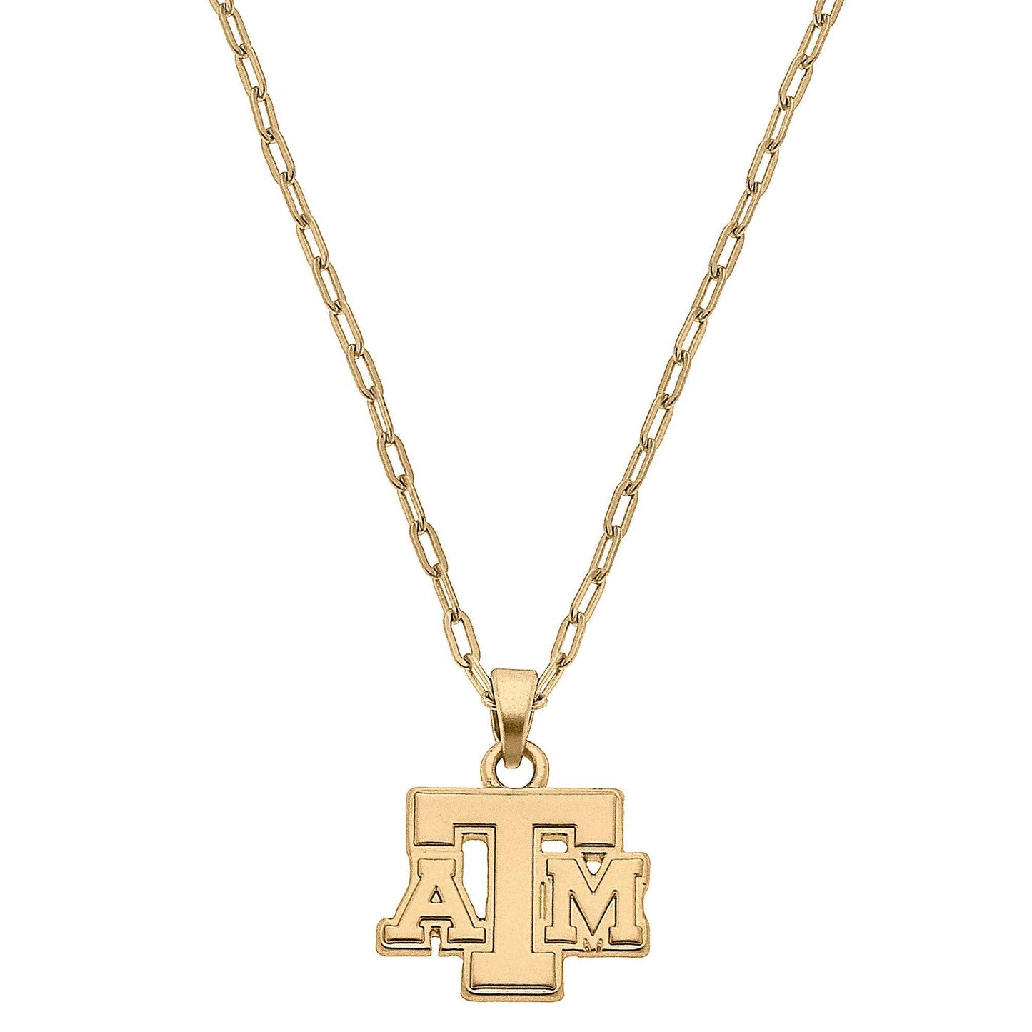 Texas A&M Aggies 24K Gold Plated Delicate Necklace Canvas