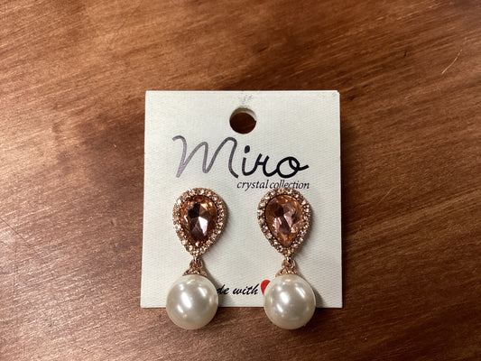Miro Crystal and Pearl earrings