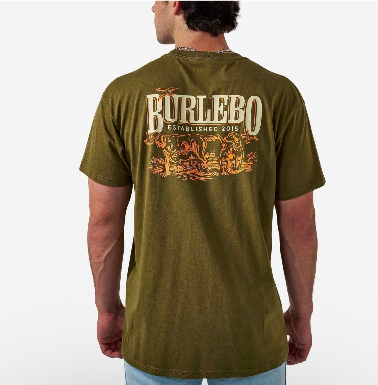 Hunting Dogs Hunter Green Burlebo T Shirt SST-HD-HNTG Fl
